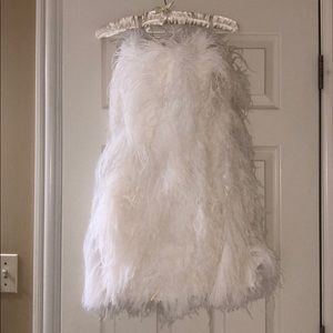 Peacock feather cocktail dress